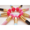 Colorful Foundation Sponge Makeup Puff avec poignée en bois